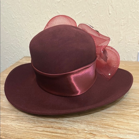 Maroon Homecoming / Derby Hat - Picture 3 of 5